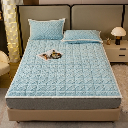 91家纺网 家纺一手货源 找家纺 （总）正邦家纺 2024新款牛奶绒提花保暖塔芙蓉床垫