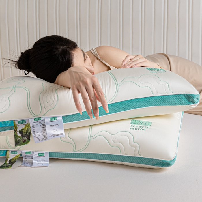 91家纺网 家纺一手货源 找家纺 （总）歌历斯家纺 2023新款海藻热绒棉立体枕头枕芯