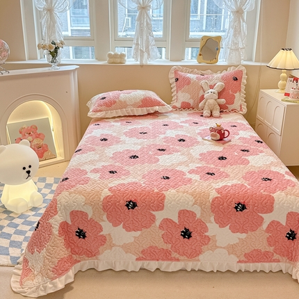 91家纺网 家纺一手货源 找家纺 （总）简宜家居（朝初家纺）2023新款牛奶绒夹棉床盖