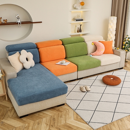 天下布艺 2023新款坐垫套纯色沙发笠系列-初见 四种拼色