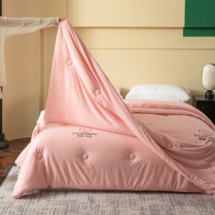 91家纺网 家纺一手货源 找家纺 （总）被靠被 2023新款火山绒李官奇填充大豆被子母被春秋被芯冬被子