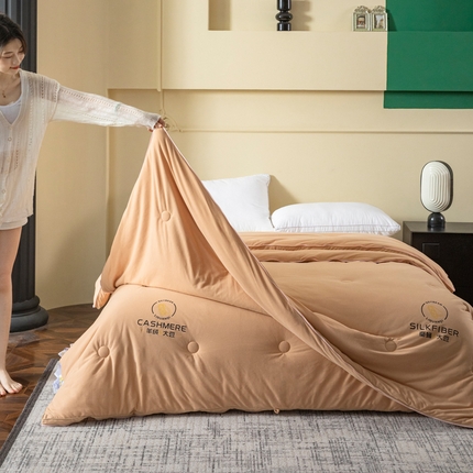 91家纺网 家纺一手货源 找家纺 （总）被靠被 2023新款火山绒李官奇填充大豆被子母被春秋被芯冬被子