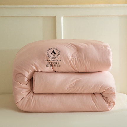 91家纺网 家纺一手货源 找家纺 （总）被靠被 2023新款原棉贡缎提花李官奇填充大豆被子春秋被芯冬被子母被