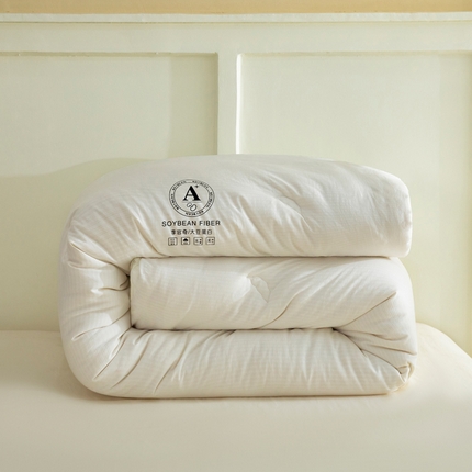 91家纺网 家纺一手货源 找家纺 （总）被靠被 2023新款原棉贡缎提花李官奇填充大豆被子春秋被芯冬被子母被