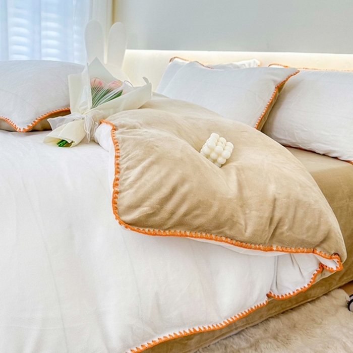 91家纺网 家纺一手货源 找家纺 （总）迷仙巢家纺 2023新款贝壳绒四件套