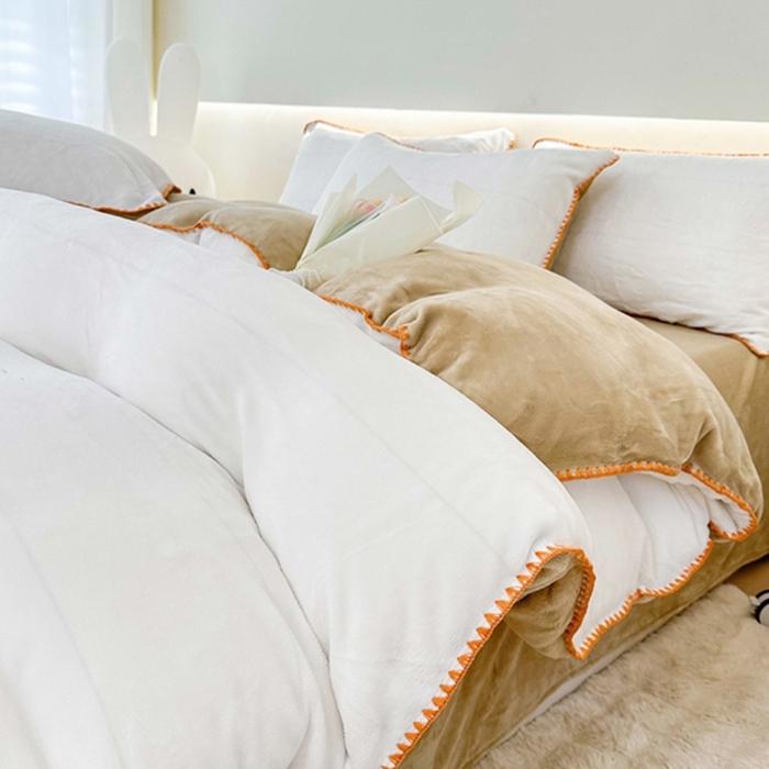 91家纺网 家纺一手货源 找家纺 （总）迷仙巢家纺 2023新款贝壳绒四件套