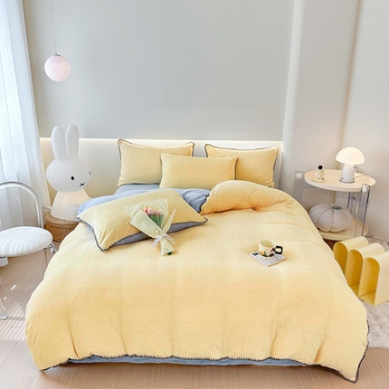 91家纺网 家纺一手货源 找家纺 （总）迷仙巢家纺 2023新款贝壳绒四件套