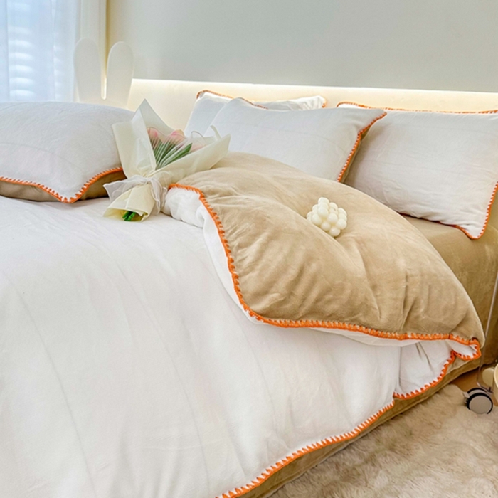 91家纺网 家纺一手货源 找家纺 （总）迷仙巢家纺 2023新款贝壳绒四件套