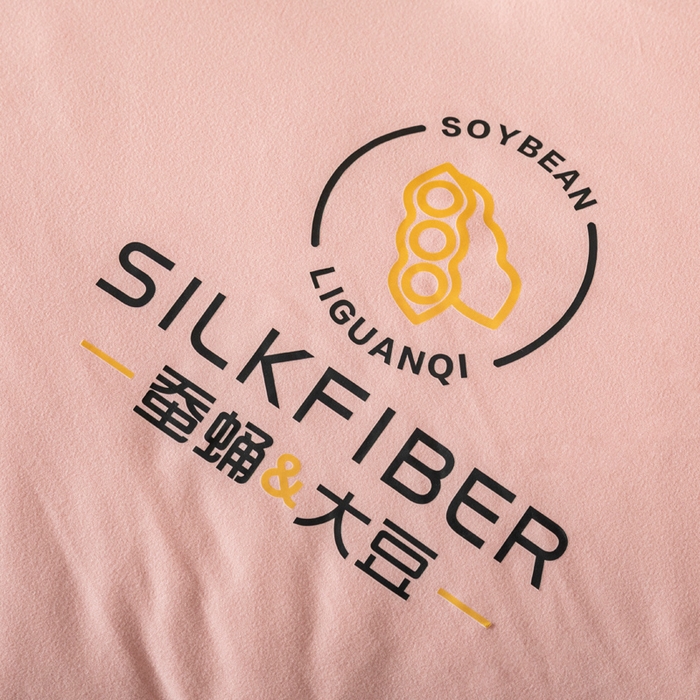 91家纺网 家纺一手货源 找家纺 被靠被 2023新款火山绒李官奇填充大豆被子母被春秋被芯冬被子 桃粉