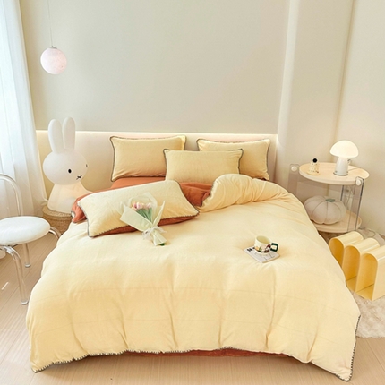 91家纺网 家纺一手货源 找家纺 （总）迷仙巢家纺 2023新款贝壳绒四件套