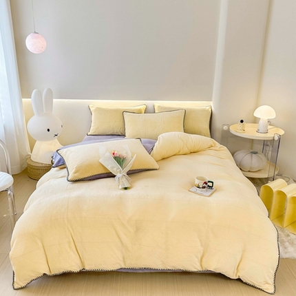 91家纺网 家纺一手货源 找家纺 （总）迷仙巢家纺 2023新款贝壳绒四件套