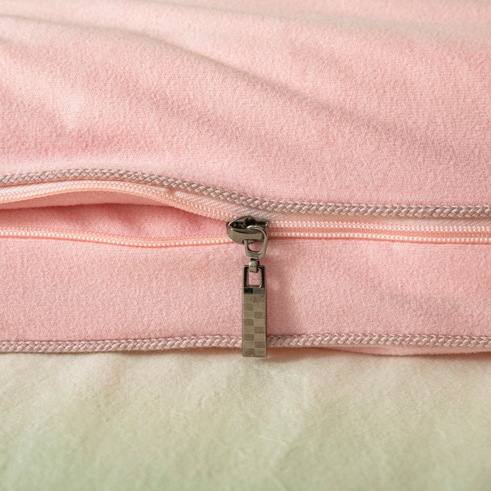 91家纺网 家纺一手货源 找家纺 被靠被 2023新款火山绒李官奇填充大豆被子母被春秋被芯冬被子 桃粉