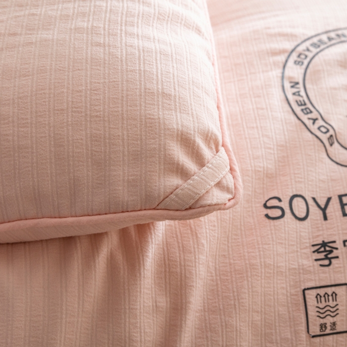 91家纺网 家纺一手货源 找家纺 被靠被 2023新款原棉贡缎提花李官奇填充大豆被子春秋被芯冬被子母被 豆沙