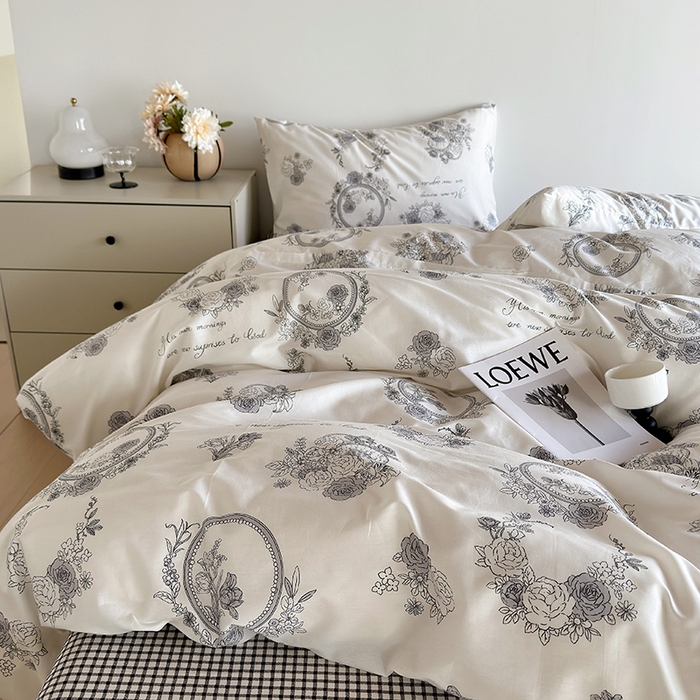 91家纺网 家纺一手货源 找家纺 怡家居 2023全棉印花四件套 锦绣