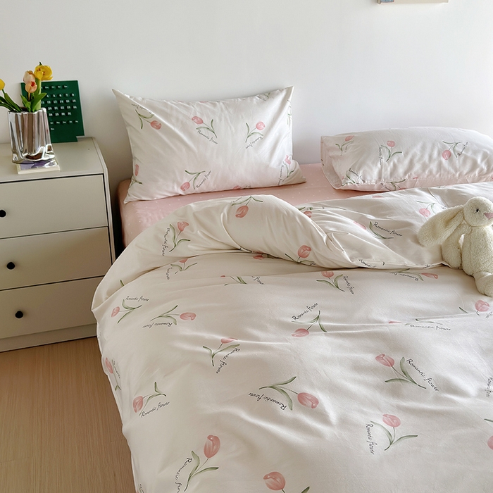 91家纺网 家纺一手货源 找家纺 怡家居 2023全棉印花四件套 花晴