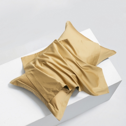 云栖家居 2023A类长绒棉纯色单枕套 落叶黄&赛琳绿