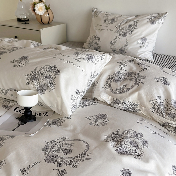 91家纺网 家纺一手货源 找家纺 怡家居 2023全棉印花四件套 锦绣