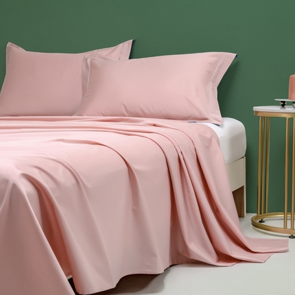云栖家居 2023A类长绒棉纯色单床单 莫兰迪粉