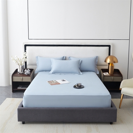 91家纺网 家纺一手货源 找家纺 八十八家纺 2023新款磨毛床笠 北极蓝