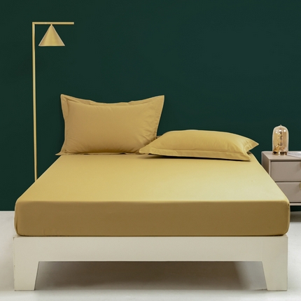 云栖家居 2023A类长绒棉纯色单床笠 落叶黄