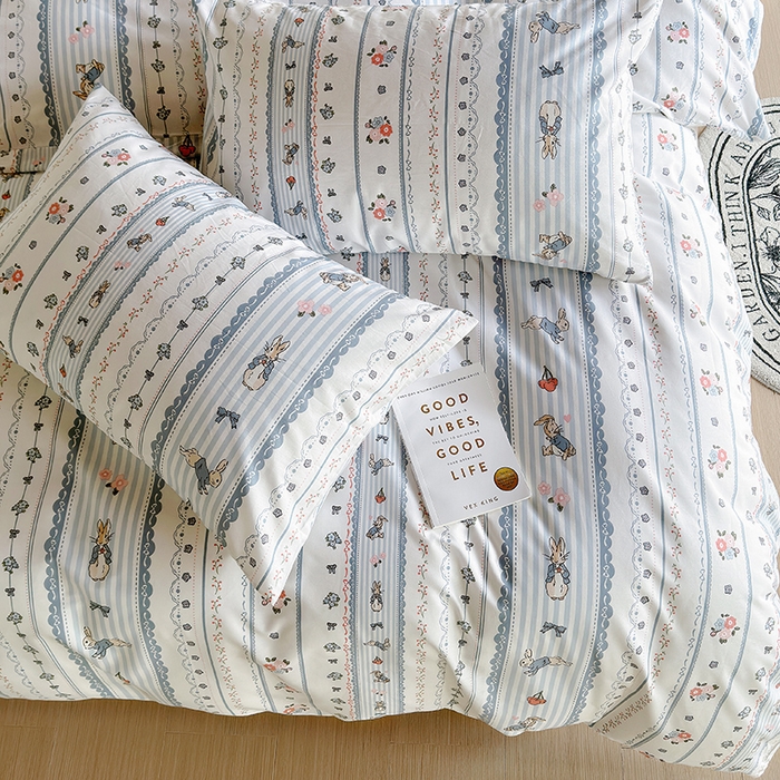 91家纺网 家纺一手货源 找家纺 怡家居 2023全棉印花四件套 彼得兔