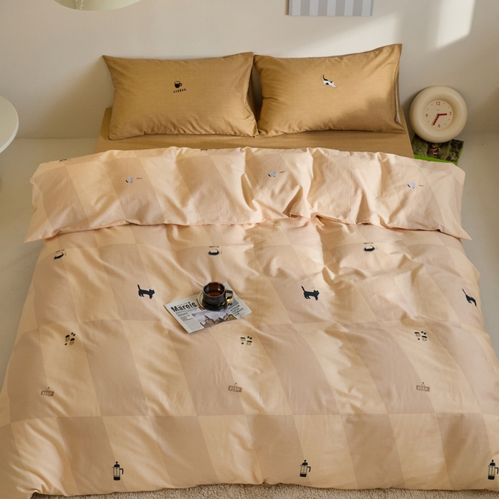 91家纺网 家纺一手货源 找家纺 怡家居 2023都市野兽刺绣系列四件套 和风