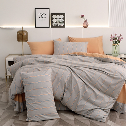 91家纺网 家纺一手货源 找家纺 爱思佳 2023新款全棉超柔陶瓷磨毛系列四件套 予希