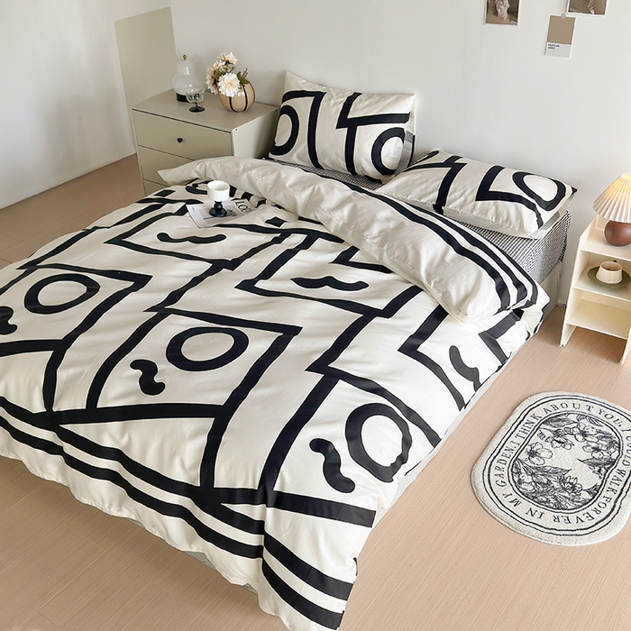 91家纺网 家纺一手货源 找家纺 怡家居 2023全棉印花四件套 秘境