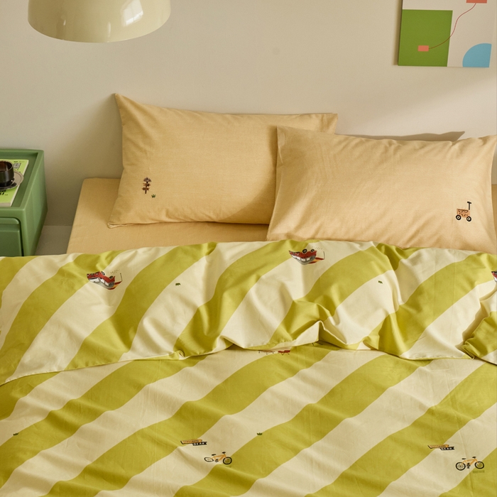 91家纺网 家纺一手货源 找家纺 怡家居 2023都市野兽刺绣系列四件套 盎然