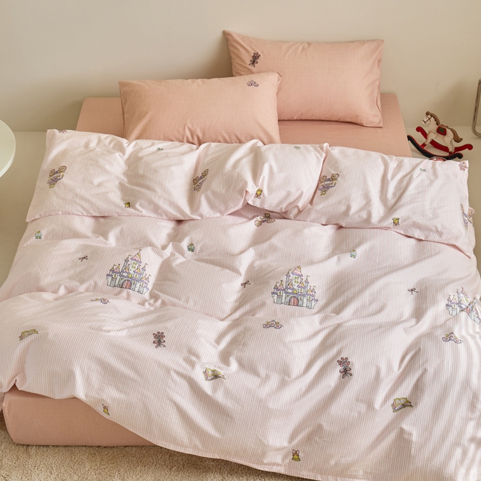 91家纺网 家纺一手货源 找家纺 怡家居 2023都市野兽刺绣系列四件套 城堡