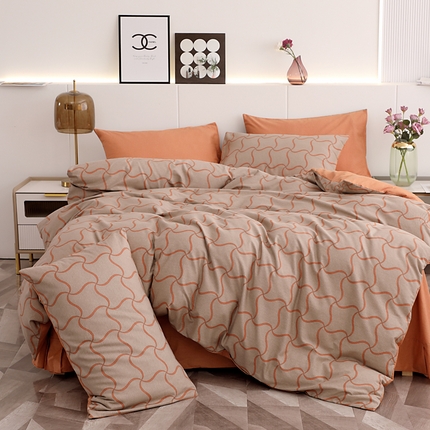 91家纺网 家纺一手货源 找家纺 爱思佳 2023新款全棉超柔陶瓷磨毛系列四件套 音俏