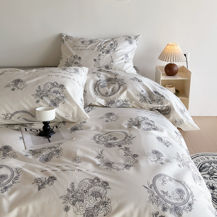 91家纺网 家纺一手货源 找家纺 怡家居 2023全棉印花四件套 锦绣