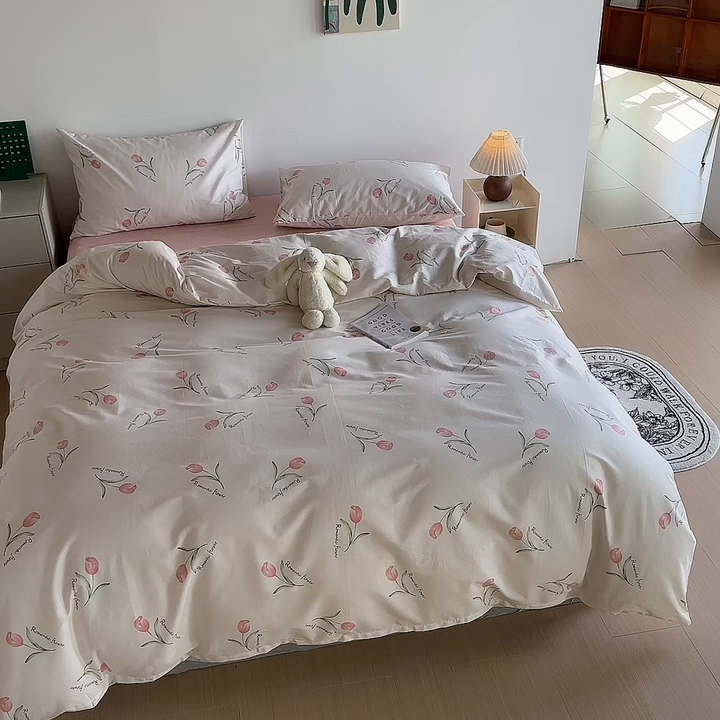 91家纺网 家纺一手货源 找家纺 怡家居 2023全棉印花四件套 花晴