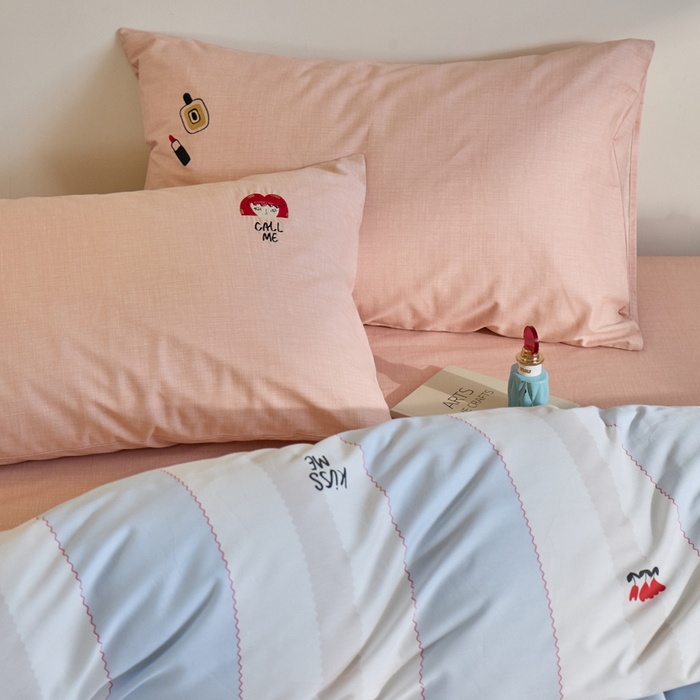 91家纺网 家纺一手货源 找家纺 怡家居 2023都市野兽刺绣系列四件套 蓝图