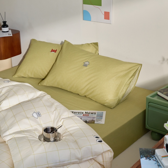 91家纺网 家纺一手货源 找家纺 怡家居 2023都市野兽刺绣系列四件套 欢喜