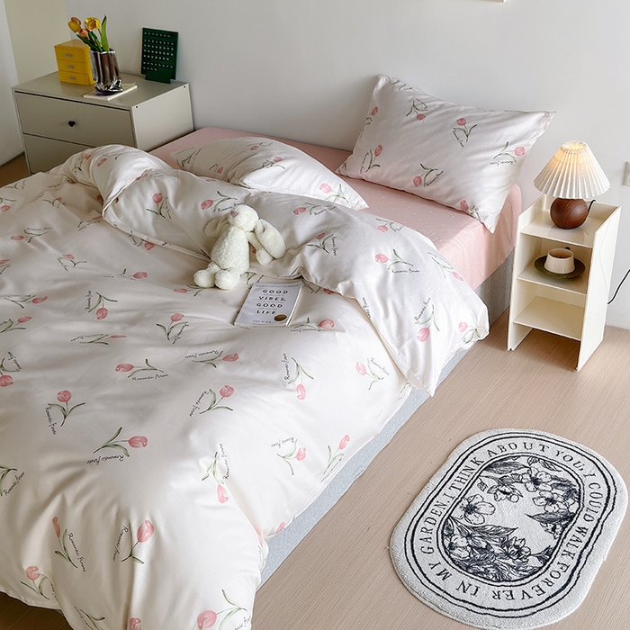 91家纺网 家纺一手货源 找家纺 怡家居 2023全棉印花四件套 花晴