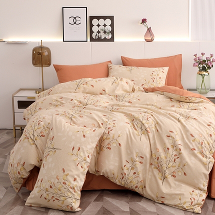 91家纺网 家纺一手货源 找家纺 爱思佳 2023新款全棉超柔陶瓷磨毛系列四件套 语芊