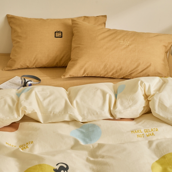 91家纺网 家纺一手货源 找家纺 怡家居 2023都市野兽刺绣系列四件套 爱豆