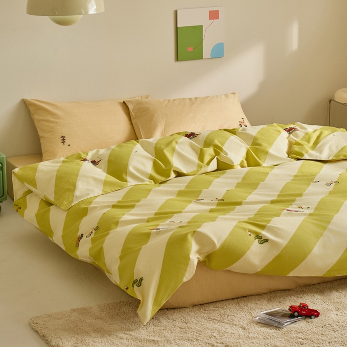 91家纺网 家纺一手货源 找家纺 怡家居 2023都市野兽刺绣系列四件套 盎然