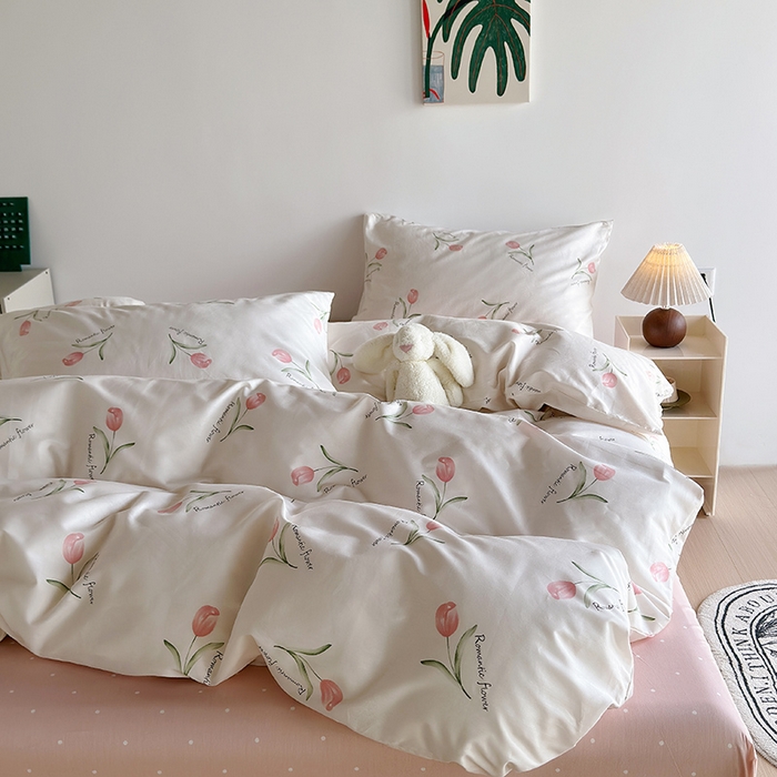 91家纺网 家纺一手货源 找家纺 怡家居 2023全棉印花四件套 花晴