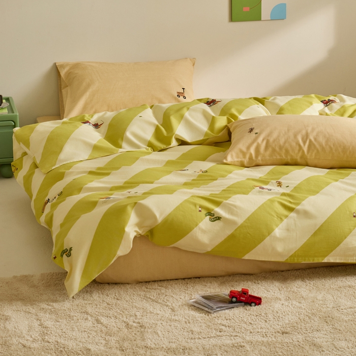 91家纺网 家纺一手货源 找家纺 怡家居 2023都市野兽刺绣系列四件套 盎然