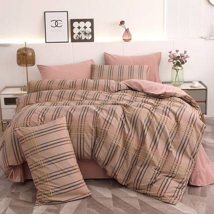 91家纺网 家纺一手货源 找家纺 爱思佳 2023新款全棉超柔陶瓷磨毛系列四件套 嘉文