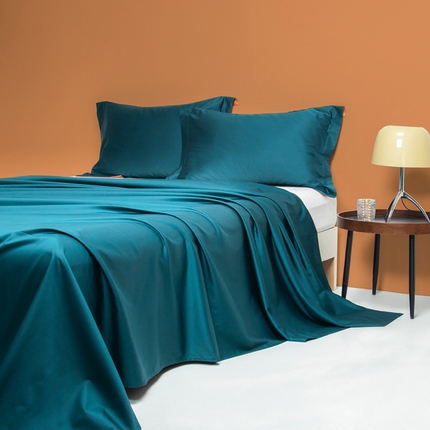 云栖家居 2023A类长绒棉纯色单床单 威尼斯蓝