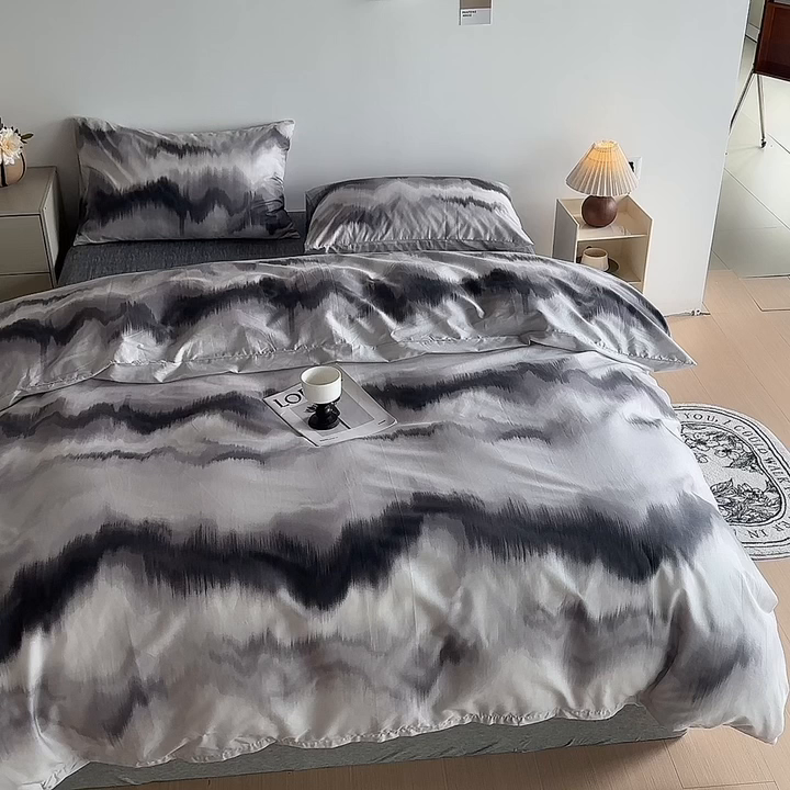 91家纺网 家纺一手货源 找家纺 怡家居 2023全棉印花四件套 爵士