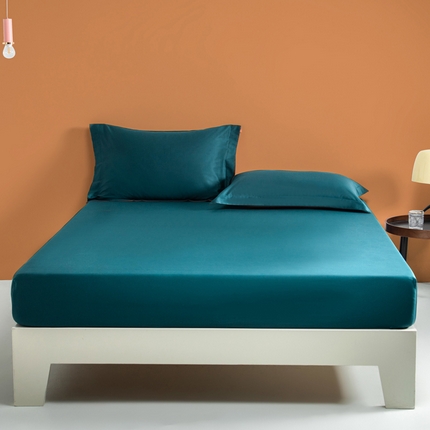 91家纺网 家纺一手货源 找家纺 云栖家居 2023A类长绒棉纯色单床笠 威尼斯蓝