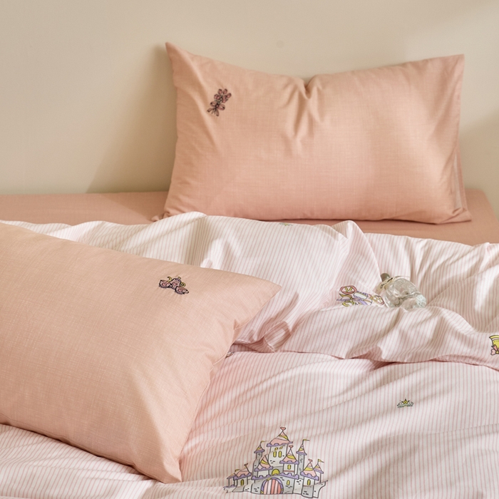 91家纺网 家纺一手货源 找家纺 怡家居 2023都市野兽刺绣系列四件套 城堡