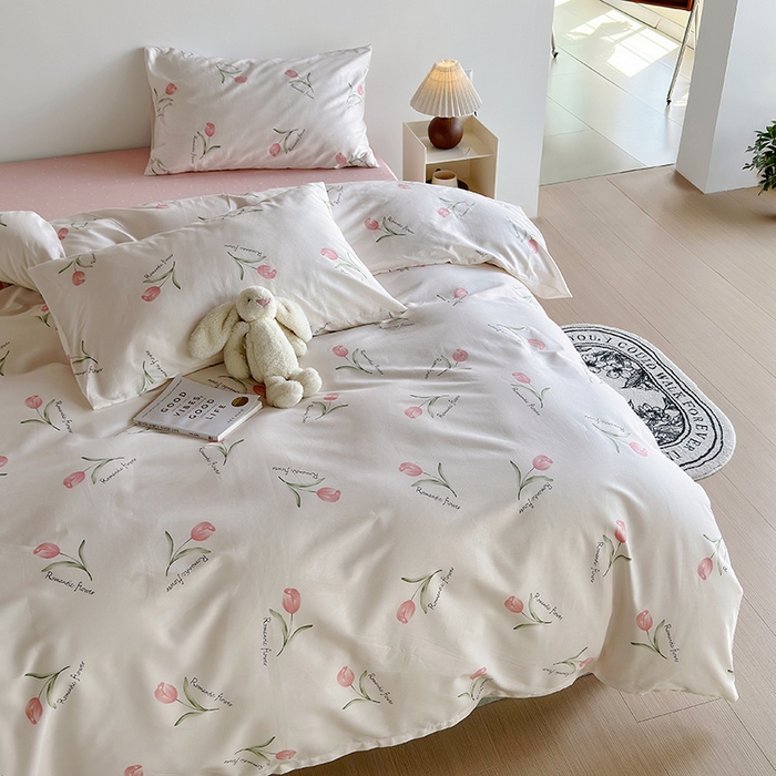 91家纺网 家纺一手货源 找家纺 怡家居 2023全棉印花四件套 花晴