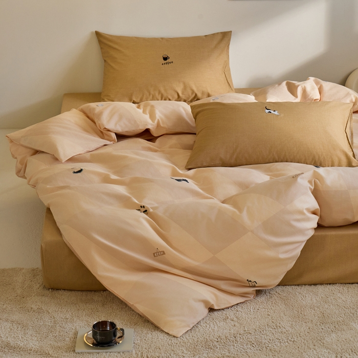 91家纺网 家纺一手货源 找家纺 怡家居 2023都市野兽刺绣系列四件套 和风