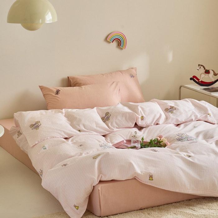 91家纺网 家纺一手货源 找家纺 怡家居 2023都市野兽刺绣系列四件套 城堡