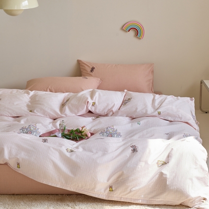 怡家居 2023都市野兽刺绣系列四件套 城堡